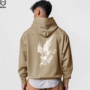 Sudadera con Capucha Extra Grande para Hombre, Diseño Minimalista en Negro Sólido, Logotipo Bordado en la Parte Delantera, Bolsillo, Corte Regular, Ropa de Otoño - Product Image 5