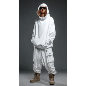 Sweat à capuche ample pour homme, épaules tombantes, polaire 500 GSM, sweat à capuche oversize pour homme, vêtements d'hiver, sweat à capuche d'extérieur pour homme - Product Image 2