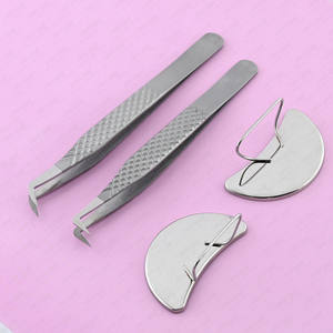 Professionnel 90 Degrés Boot Volume Pince À Épiler Extension De Cils Courbé Lune Miroir En Acier Inoxydable Diamant Grip Pince À Épiler - Product Image 4