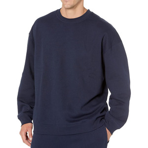 Sudaderas de Gran Tamaño para Hombre, 100% Algodón, con Logotipo Personalizado, Cuello Redondo Holgado, Sudadera Básica de Invierno - Product Image 4
