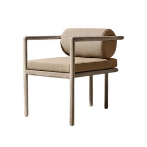 Modern Teak Outdoor <b>Dining</b> <b>Chair</b> Set <b>With</b> Cushions For Courtyard Garden Furniture - Product Image 5
