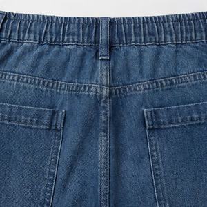 Jeans à jambes larges et droites élégants, mode féminine, vente en gros, lavage clair, taille moyenne, vêtements de rue en vrac pour femmes, pantalons en denim - Product Image 5