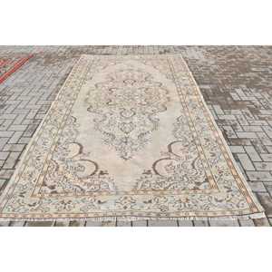 พรมตุรกีขนาด 6.1x10.3 ฟุต พรมวินเทจขนาดใหญ่ พรมสีน้ำตาลเทาล้วน - Product Image 1