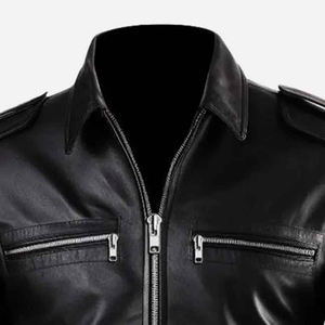 Veste en cuir véritable pour homme sur mesure, mode de rue, imperméable, coupe-vent, écologique, rembourrage en polyester, fabriqué au Pakistan pour - Product Image 3