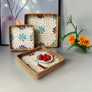 Plateau en rotin pour gâteaux, pain, panier de petit-déjeuner, collations, fruits secs, décoration de la maison - Product Image 3