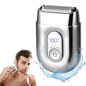 Mini rasoir électrique rechargeable USB pour hommes, rasoir rotatif étanche avec double lame pour les voyages et l'utilisation en camping-car, certifié IPX7 - Product Image 2