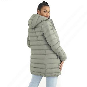 Breathable Fabric Windproof Lightweight Quilting Quilted Ladies Women Long Winter Puffer <b>Padded</b> Jacket Coat - Product Image 3