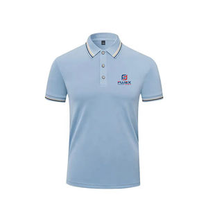 เสื้อโปโลสำหรับผู้ชายเสื้อโปโลแขนสั้น100% ระบายอากาศได้ดีเสื้อยืดโปโลปักลาย2025ธุรกิจฤดูร้อน - Product Image 2