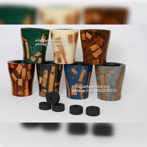 Elegante Mubkhar Mabkhara hecho a mano árabe Bakhoor quemador Material de madera para uso religioso Ramadán especial - Product Image 4