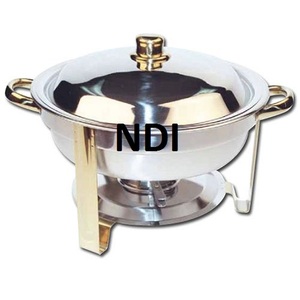 Hotel Restaurant Wedding Decoration Luxury Design Food Warmer Chafing Dish Nickel Plated Finishing Designer Handle - Product Image 1