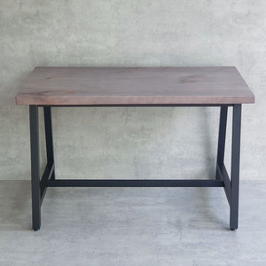 Rectangular <b>Dining</b> <b>Table</b> 120x70cm Industrial-Style Minimalist Pine Wood A-Shaped Iron Legs Stable Assembled Walnut Wood - Product Image 5