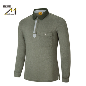 เสื้อโปโลแขนยาวผู้ชาย A-1 ผ้าปิเก้ แห้งเร็ว ระบายอากาศดี สไตล์ซาฟารี เหมาะสำหรับทำงานและเล่นกอล์ฟ - Product Image 4