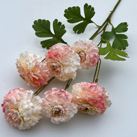 Centre de table de mariage fait main en soie, motif rose et carpe, arrangement floral