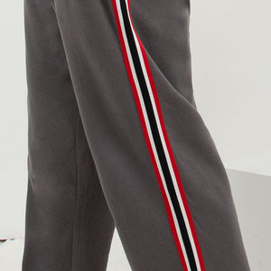 Pantalon ample personnalisé en toile avec dentelle pour hommes, bas de rue décontracté, tenue quotidienne 100% coton, taille élastique, séchage rapide, prix réduit - Product Image 4