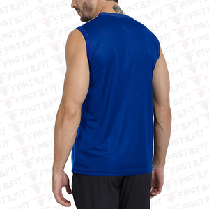Nouveauté : débardeur de sport pour homme grande taille, respirant, séchage rapide, 100% coton, avec couleur et logo personnalisés, fabriqué au Pakistan - Product Image 4
