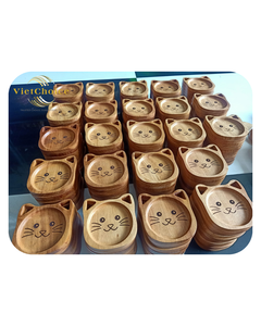 VietChoice Plateau personnalisable en bois d'acacia Écologique Durable Meilleur choix Prix compétitif Assiettes à vaisselle en stock - Product Image 1