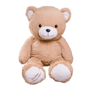 Children's Giant Teddy Bear 100 Cm Beige - Large Teddy Bear Made In France Hight Quality For Sale