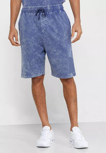 Venta al por mayor ácido lavado Unisex conjunto de dos piezas desgastado patrón sólido camiseta pantalones cortos Logo verano hombres chándal para adultos - Product Image 5