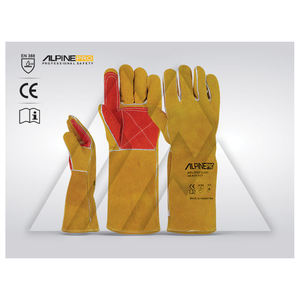 Guantes de cuero para barbacoa de tamaño XL con logotipo personalizado para adultos, resistentes al fuego, soldadura, revestimiento de látex, costuras, a prueba de fuego, anticorte, antideslizante - Product Image 3