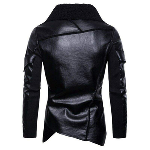 Chaqueta de Cuero de Piel de Oveja Genuina para Hombre de Alta Calidad al por Mayor - Product Image 3