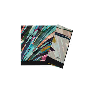 Black Printed Polyester Rectangular Geometric Pattern Scarf - Product Image 1