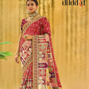 ผ้าแจ็คการ์ด pallu สวยดีไซเนอร์ล่าสุดใช้ได้ทั่วส่าหรี - Product Image 1