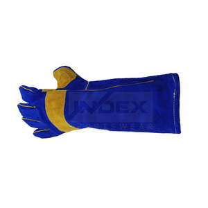 Guantes de Soldadura de Piel de Vacuno Azules Index Sportswear, Largos, Duraderos, para Uso en Exteriores en Invierno, Estilo Táctico - Product Image 4