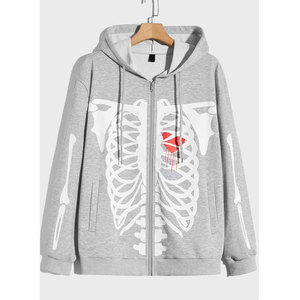 Sweat à capuche thermique en molleton 100% coton personnalisé pour l'hiver 2025, logo brodé 3D, chaud et épais - Product Image 1