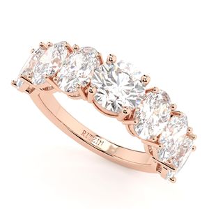 Anillo de Eternidad con 7 Diamantes de Corte Redondo para Mujer - Product Image 5