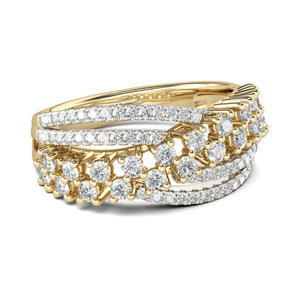 Diamond Eternity Band-Rose Gold Plated Sterling <b>Silver</b> Women's Anniversary <b>Ring</b> - Product Image 2