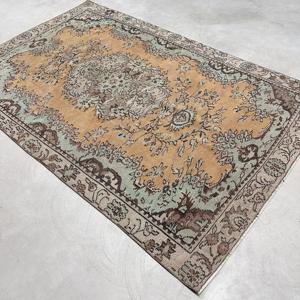 5.3x8.5 ft Turkish Rug, <b>Brown</b> Oriental Vintage Rug <b>Wool</b> - Product Image 3