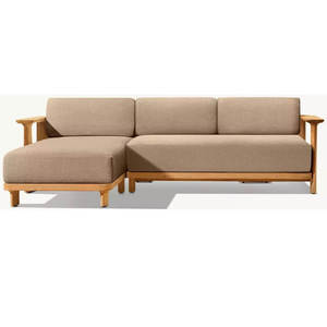 Ensemble de meubles d'extérieur en teck toutes saisons, canapé et chaises confortables avec coussins pour hôtels ou villas - Product Image 2