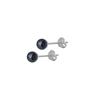 Pendientes de Plata de Ley 925 con Perla de Concha de 4 mm, Forma Perfecta de Mallorca, de Turquía, Recién Llegados - Product Image 2