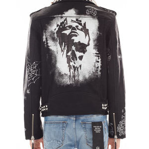 Chaqueta de cuero para hombre estilo motorista Moto Real piel de cordero chaqueta de cuero de alta calidad nuevo diseño de 2024 - Product Image 2