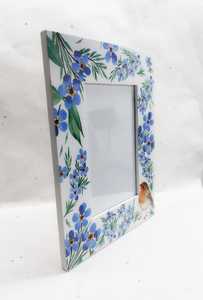 กรอบรูปสีขาวทำด้วยมือกรอบรูปไม้แนวโบโฮวินเทจภาพวาดด้วยมือของชนเผ่า - Product Image 3