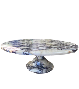 Mesa de Centro de Mármol Calacatta Viola Hecha a Mano, Pequeña, Alta y Ancha, de Lujo para Sala de Estar - Product Image 3