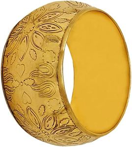 Rond de serviette en métal floral fait à la main grands rassemblements de famille de tous les jours fêtes matériel de papier Durable décor de table Table à manger - Product Image 1