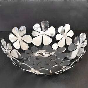 Wholesale Price Good Selling Fancy Glass <b>Bowl</b> Best Quality Metal Aluminum Gold Plated <b>Serving</b> Home Accent - Product Image 3