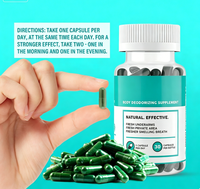 Capsules de déodorant corporel au chlorophylline de sodium et de cuivre en gros sous marque privée pour adultes - Soutien immunitaire et complément beauté