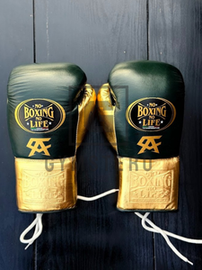 Gants de boxe en cuir de vachette véritable de haute qualité, avec sangle de poignet réglable, logo personnalisé, prix de gros, No Boxing No Life - Product Image 3
