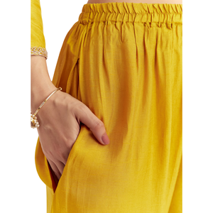 Jaune Dola Soie Kurta Dupatta Ensemble Avec Zardosi Et Fil Travail En Gros Femmes Vêtements Ethniques OEM ClothingFactorySupplierOutfit - Product Image 6