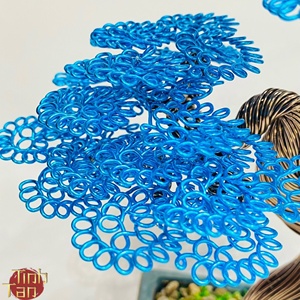 Árbol Bonsái Azul Hecho a Mano, Planta Artificial de Aluminio, Decoración para el Hogar de Cuatro Estaciones, Año Nuevo, Bodas, San Valentín, Halloween - Product Image 4