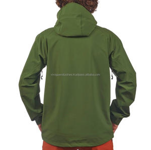 Veste coupe-vent à capuche unie avec logo personnalisé, respirante, coupe-vent, sweat-shirt décontracté d'automne, chaud, non doublé - Product Image 3