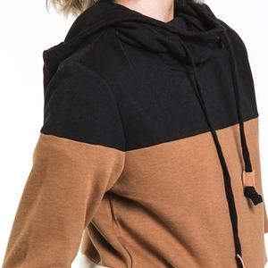 Venta al por mayor de peso ligero de alta calidad con diseño de logotipo personalizado Sudadera con capucha de las mujeres con mangas completas y bolsillos delanteros - Product Image 6