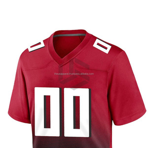 Maillot de football américain sur mesure, impression par sublimation de haute qualité, manches courtes, coutures rétro, tenue de football d'équipe - Product Image 4