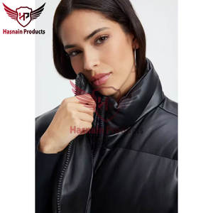 Chaleco acolchado de lana para mujer con logotipo personalizado de alta calidad con cortavientos y bolsillo para chaleco - Product Image 4