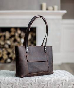 Bolso de mano de cuero genuino para mujer a la moda Premium, bolso de hombro grande, bolso de capacidad de oficina, uso - Product Image 1