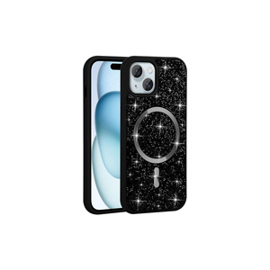 Funda de Silicona con Diseño de Diamantes de Lujo para MagSafe para iPhone 15 Plus, Patrón de Mosaico GCMP, Delgada, Antigolpes, Protectora, Desierto - Product Image 4