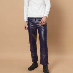 Pantalones de Cuero para Hombre, Elegantes y con Ajuste Elástico, Capa Interior Transpirable, Acabado Duradero, Diseño Ligero, Ideales para la Moda - Product Image 6