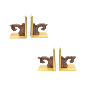 Eco-friendly Solid Wood Bookends Modern Art Design for Home <b>Table</b> Top Decoration-Bulk Supply at <b>Low</b> Price - Product Image 5